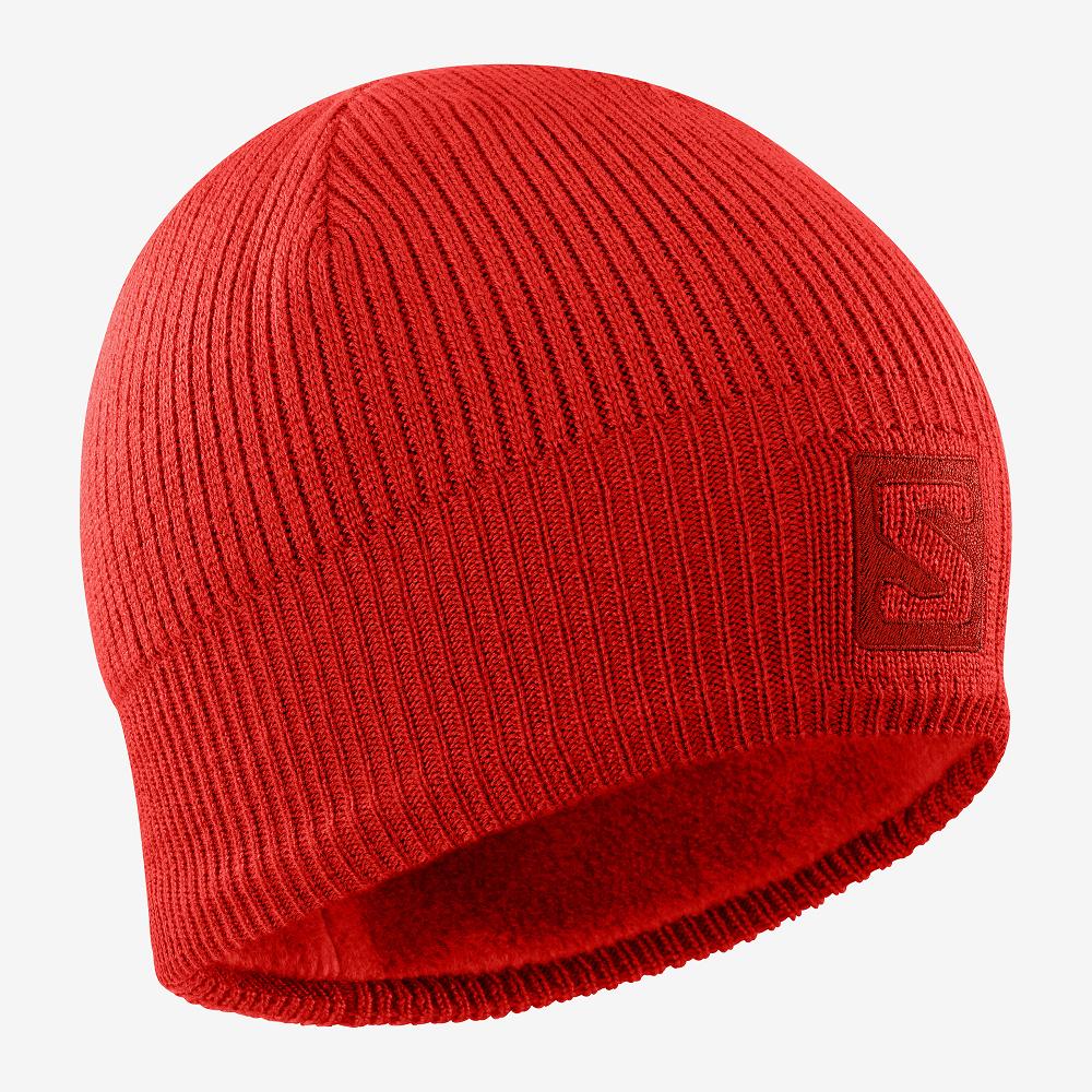 Salomon Singapore Mens Hats - LOGO Red | 56031-EUKL